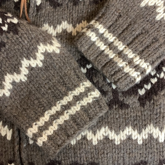 Moda Int’l Wool Full Zip Chunky Knit Sweater Big Lebowski CottageCore Style - Picture 14 of 16